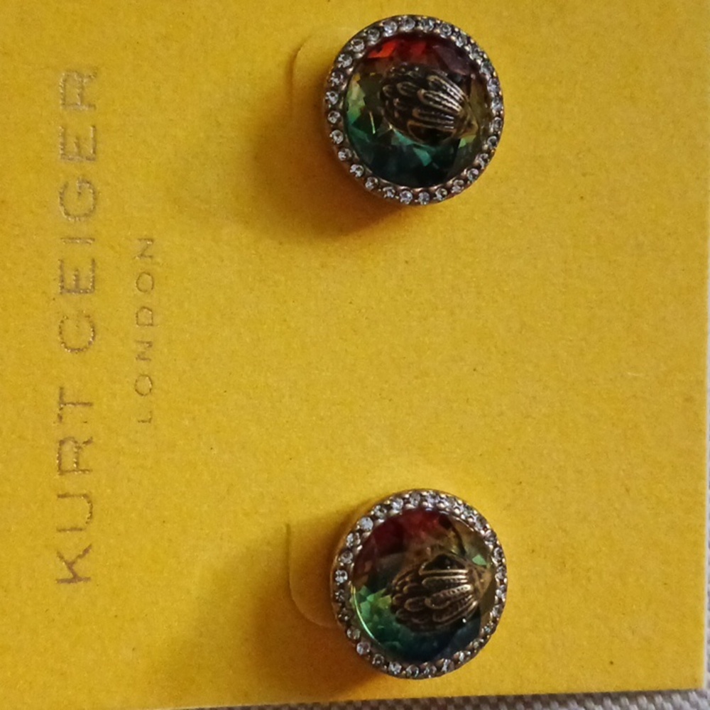 Kurt Geiger London Multi Colored Gold Earrings - Picture 2 of 6